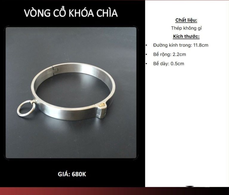 VÒNG CỔ INOX KHÓA CHÌA