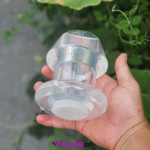 PHÍCH CẮM THÔNG HẬU MÔN TRONG SUỐT CÓ NÚT ĐẬY - Ảnh 3