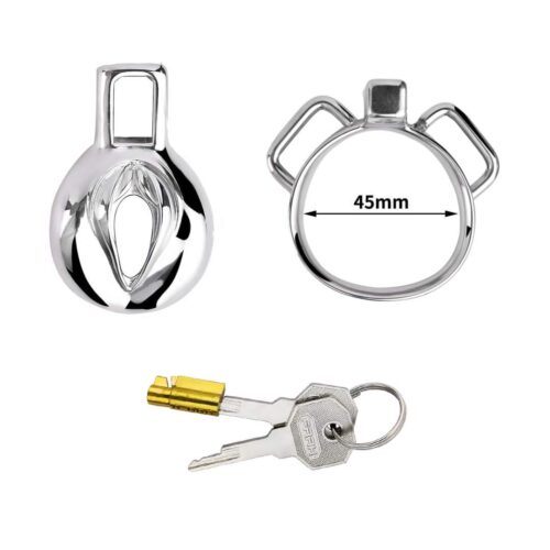KHÓA DƯƠNG VẬT HÌNH ÂM ĐẠO INOX - 4.5cm