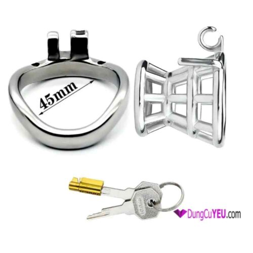 KHOÁ DƯƠNG VẬT HÌNH GIỎ CÁ INOX - 4.5cm