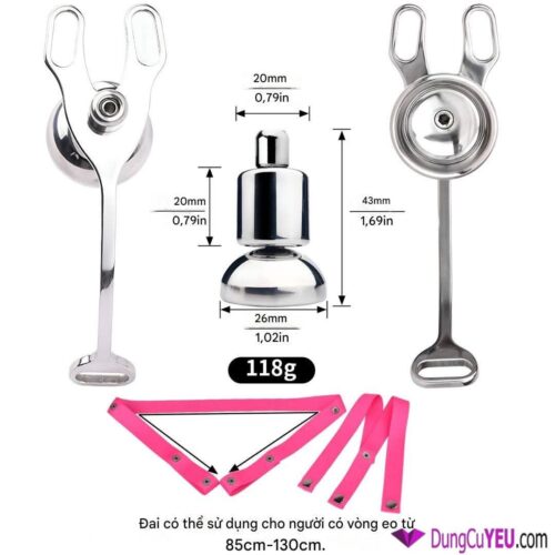 KHOÁ CHỤP DƯƠNG VẬT INOX CÓ DÂY ĐEO - Ảnh 4