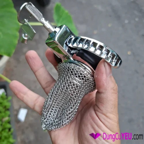 Khóa trinh tiết nam lưới xích thép inox
