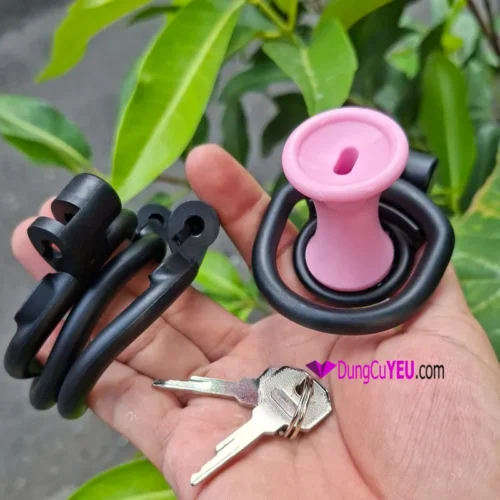 Khóa dương vật đẩy quy đầu lồng lưới tổ ong