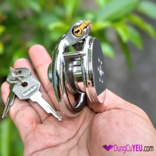 khóa trinh tiết inox đẩy thụt dương vật
