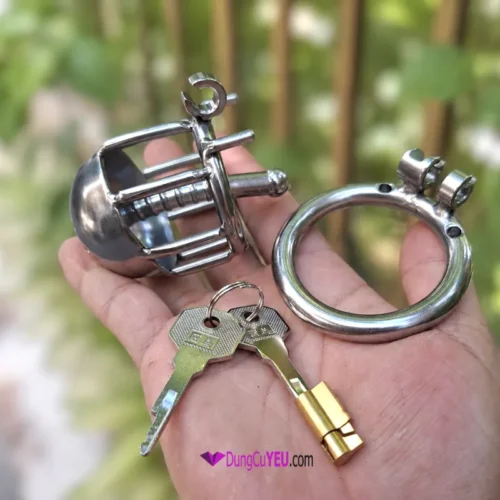 khóa cu inox có ống thông tiểu