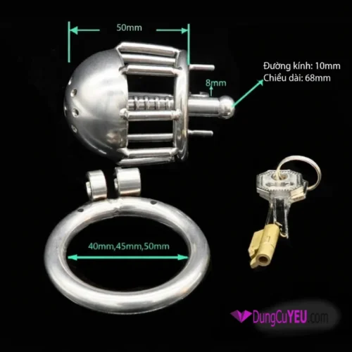 Khóa trinh tiết nam có ống thông niệu bằng inox